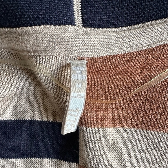 Women’s Cardigan 1775 Long Vest Plaid Open Front Cardigan Knit Sleeveless Jacket - Picture 8 of 9